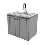 Floating Cabinet >7" above floor